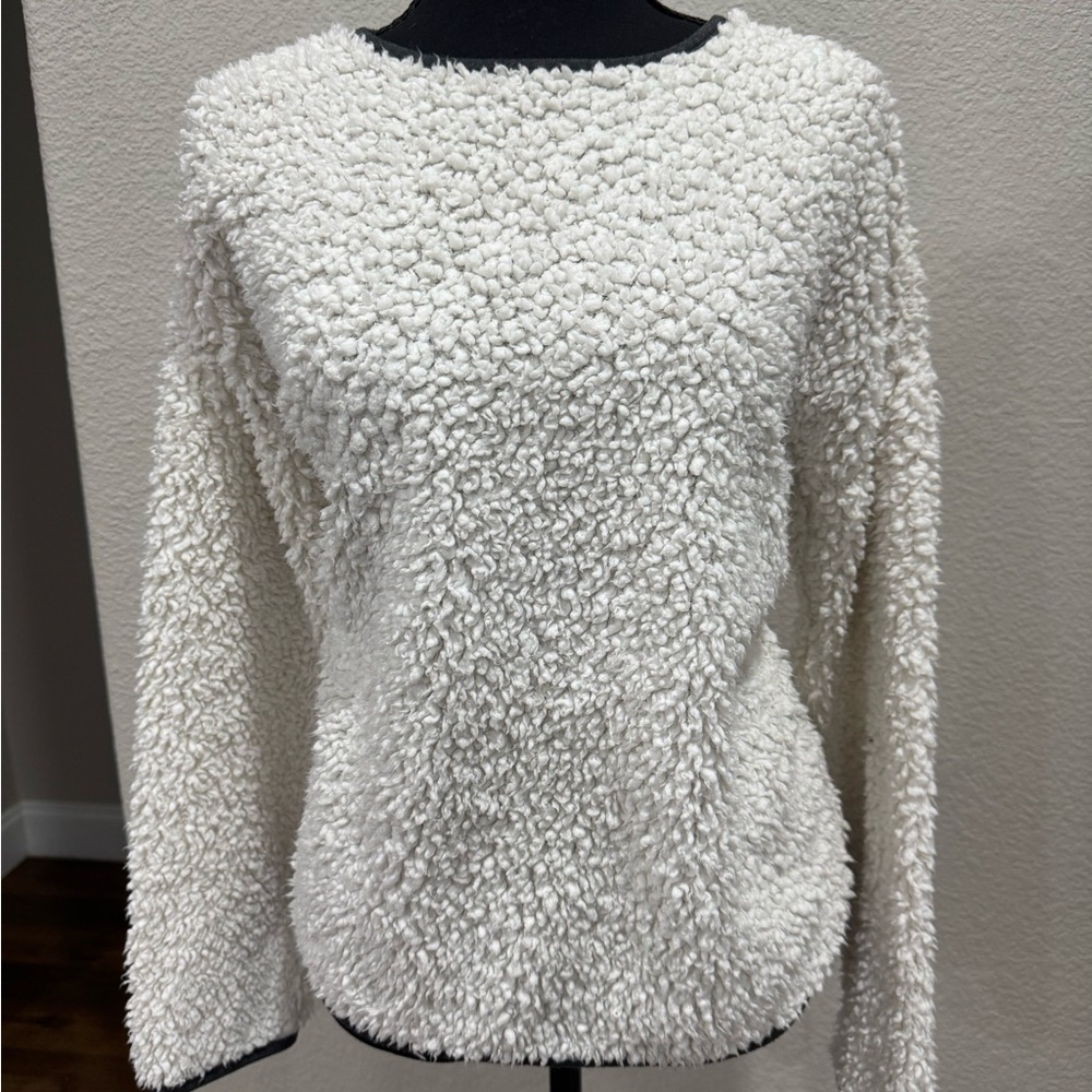 Dylan Collection Cozy White Sherpa Sweater